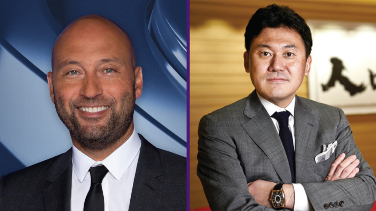 alejandra genevieve oaziaza derek jeter and hiroshi mikitani